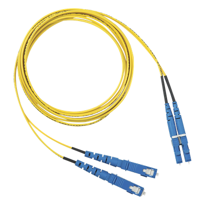 Jumper de Fibra Óptica / Monomodo OS2 9/125 / LC-SC Duplex / OFNR Riser / 3 m (9.84 ft) / Amarillo