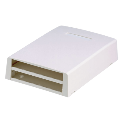 Caja de Montaje en Superficie / 12 Puertos Mini-Com / Almacenamiento 24 m (78.7 ft) Fibra / ABS RoHS / 120 x 46.1 x 170.1 mm