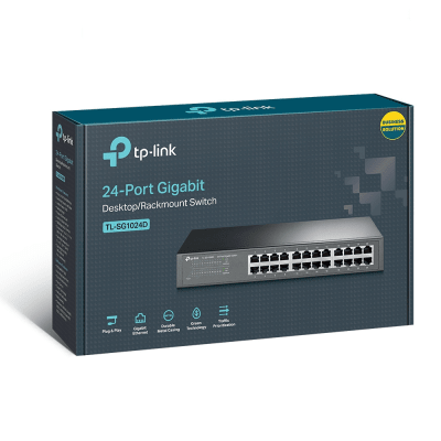 Switch Gigabit no administrable de 24 puertos 10/100/1000 Mbps para escritorio/rack - Imagen 5