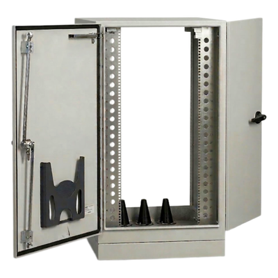 Gabinete para Exterior Tipo 4X Doble Puerta de 43 UR / Aluminio Soldado / 2134 x 762 x 1118 mm (84 x 30 x 44 in) / Exterior IP66 / Montaje Almohadilla / Aire de Precisión / Gris RAL 7035 - Imagen 8
