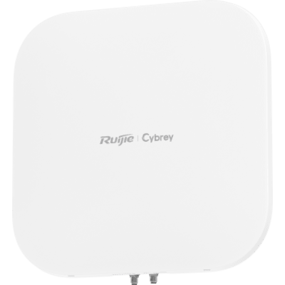 Antena Sectorial 90° / 2 Conectores RF / Tri-banda 2.4/5/6 GHz / Ganancia 11 dBi / Exterior IP55 / Conector RPSMA / Ruijie / Línea Cybrey