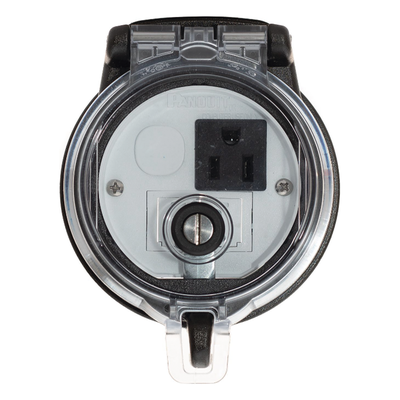 Dispositivo Circular de Puertos de Acceso a Datos, Con Dos Espacios Para Módulos Mini-Com y Un Receptáculo NEMA 5-15R, Protección IP66, de 3" de Diámetro - Imagen 5