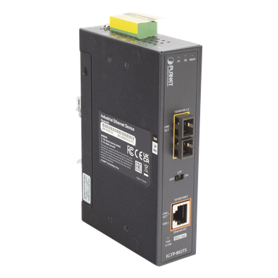 Convertidor de Medios Industrial PoE+ 1000BASE-LX a 10/100/1000BASE-T 802.3at (SC,SM) -20 km - Imagen 6