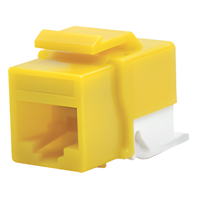 Módulo Jack Cat6 sin Herramienta (toolless) keystone - Color Amarillo