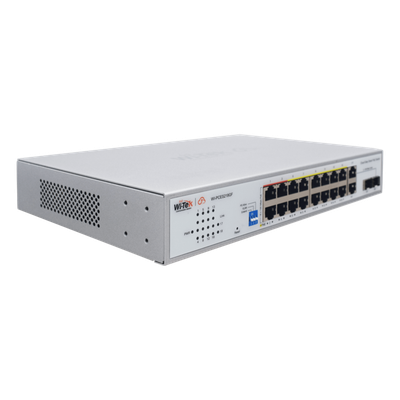 Switch PoE / Administración en la nube / Con 16 puertos 10/100 Mbps PoE af/at (Puertos 1-4: bt 90W) / 2 Puertos Uplink 10/100/1000 Mbps / 1 Puerto SFP Gigabit / Presupuesto 250 W / PoE hasta 250 metros / Soporta protocolo ONVIF - Imagen 4