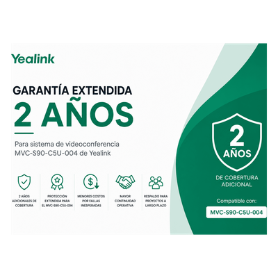 Garantia Extendida para Sistema de Videoconferencia MVC-S90-C5U-004 de Yealink