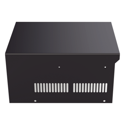 Gabinete de acero en color negro, para usar como base con radio aéreo IC-A120 y fuente de alimentación SEC1223 - Imagen 4