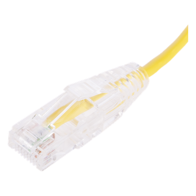 Cable de Parcheo Slim UTP Cat6 - 20 cm (7.87 Pulgadas) Amarillo Diámetro Reducido (28 AWG) - Imagen 4