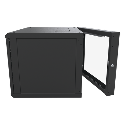 Gabinete Abatible de Pared (Con Marco Trasero) con Rack 19" de 12 Unidades. Ventana de Cristal Templado. - Imagen 4