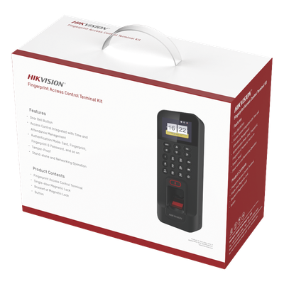 Kit de Control de Acceso TODO INCLUIDO con Lector de Huellas y Tarjetas / 3,000 Huellas / Compatible con App Hik-Connect / Incluye Electroimán Botón de Salida y Montajes Z y L para imán (DS-K1T804) - Imagen 3