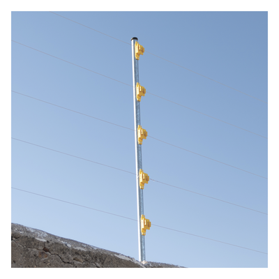Aislador de Paso Amarillo Reforzado para Cercos Eléctricos / Aislamiento hasta 18 kV / Resistente a Clima Extremo / Polipropileno y Policarbonato - Imagen 4