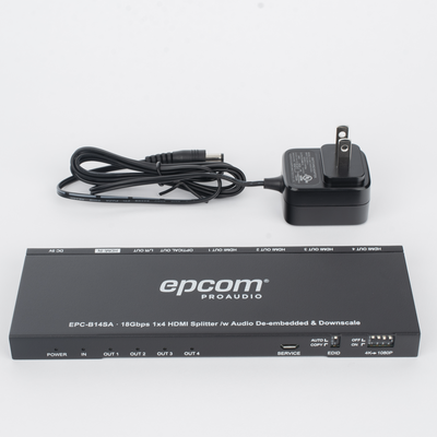 Splitter HDMI 1x4 | 1 Entrada a 4 salidas (Simultaneas) | 4K@60Hz | Extractor de Audio | Down Scaler | HDR 4:4:4 | EDID | 18Gbps - Imagen 11