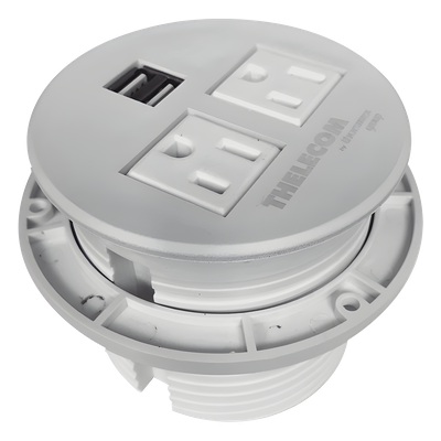 Multicontactos / USB empotrable color blanco, no incluye cable de poder 