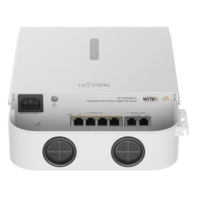 Switch PoE para Exterior / Administración en la nube /4 puertos RJ45 PoE de 10/100/1000 Mbps, 2 puertos RJ45 uplink de 10/100/1000 Mbps/ Presupuesto 60 W / Soporta protocolo ONVIF - Imagen 3