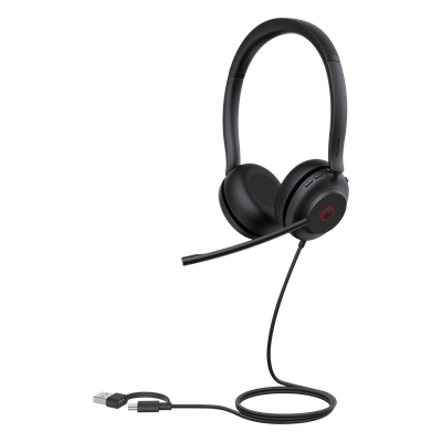 Auriculares Yealink UH35 Dual con cancelación de ruido para UC Cancelación de ruido USB-C/A con indicador de ocupado - Imagen 3