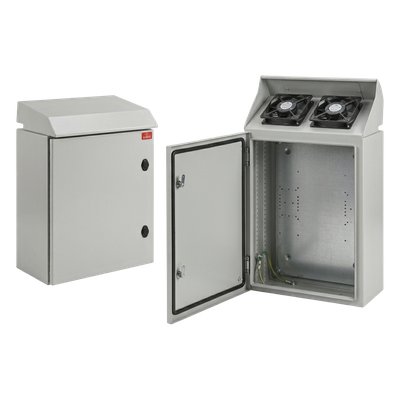 Gabinete Rack / 26 UR / Tipo 3R Exterior / 92.2 cm x 60 cm x 61 cm (36.3 in x 23.6 in x 24 in) / Acero RAL 7035 / IP32 IK10 / Ventiladores Termostáticos - Imagen 6
