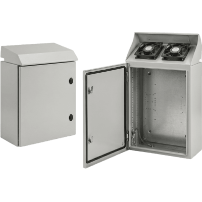 Gabinete Rack / 26 UR / Tipo 3R Exterior / 92.2 cm x 60 cm x 61 cm (36.3 in x 23.6 in x 24 in) / Acero RAL 7035 / IP32 IK10 / Ventiladores Termostáticos - Imagen 3