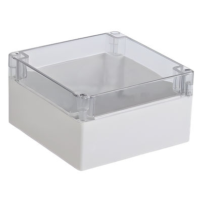 Gabinete Plástico para Exterior / IP65 / IK07 / 160 x 160 x 90 mm / Tapa Transparente / ABS 3 mm / -20 a 60 °C