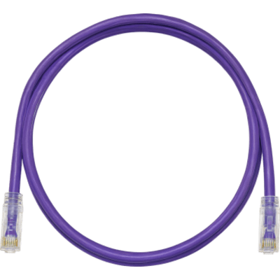Cable de Parcheo TX6, UTP Cat6, 24 AWG, CM, Color Violeta, 0.61 Metros (2 Pies)