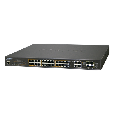 Switch Administrable / 24 Puertos Gigabit Ultra PoE 60W / 4 Puertos Combo TP/SFP / 600W / IPv6 Dual Stack / L2-L4
