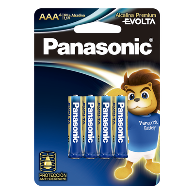 Batería Alcalina AAA / 1.5V / Zinc-Manganeso / No Recargable / Paquete 4 Unidades / -20°C a 55°C / 11 g