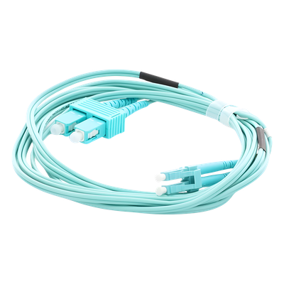 Jumper de Fibra Óptica / Multimodo OM3 50/125 / LC-SC Dúplex / OFNR Riser / 2.0 mm / 3 m (9.84 pies) / Aqua - Imagen 4