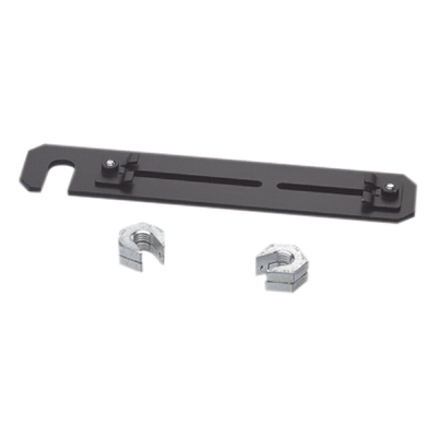 Soporte de Montaje a Techo / Canaletas 4x4 y 6x4 / Varilla Roscada 5/8" / Acero Negro / 10" Largo x 2" Ancho
