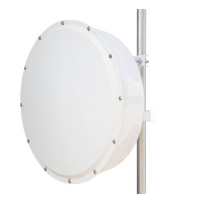 Antena direccional de alta resistencia, Ganancia 30 dBi, (4.9 -6.5 GHz), Plato hondo para mayor inmunidad al ruido, Conectores N-Hembra, Montaje y radomo incluido 