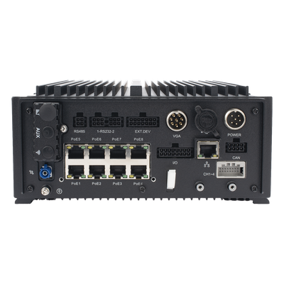 DVR Móvil Híbrido / 12 Canales / 4 TURBO HD + 8 IP PoE / H.265 / 2 Megapixel / 4G / WiFi / GPS+GLONASS / SSD 4 TB / 9-36 VDC / Sin Ventilador - Imagen 5