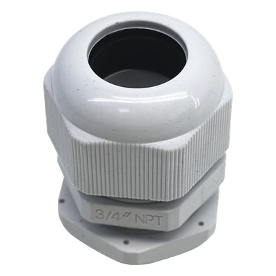 Conector Tipo Glándula / Rosca NPT 3/4" / Rango de Cable 10-16 mm / Plástico Industrial / IP para Ambientes Exigentes