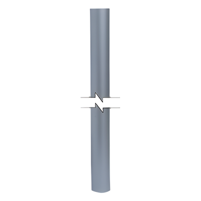Mástil de aluminio / 2 pulgadas cal. 18 / 3 m (9.84 ft) / Cilíndrico hueco / Resistente a vientos fuertes